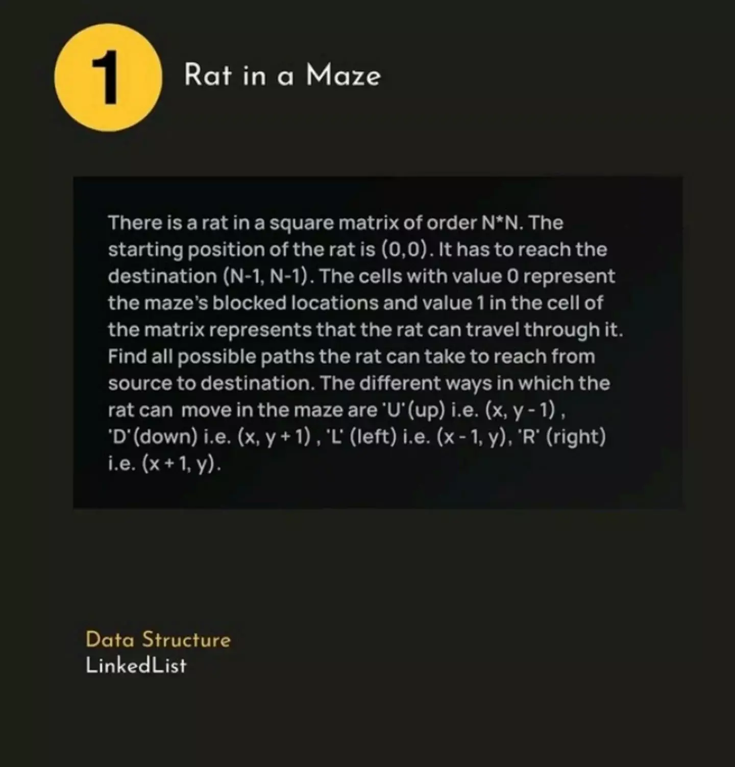 rat in a maze problem with solution